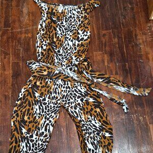 Tiger Print Jumpsuit / Romper